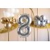Foil Balloon Number ''8'', 72cm, silver