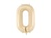Foil Balloon Number ''0'', 72cm, beige