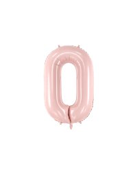 Foil Balloon Number ''0'',72cm, light pink
