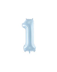 Foil Balloon Number ''1'', 72cm, light blue