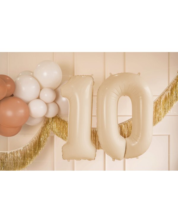 Foil Balloon Number ''1'', 72cm, beige