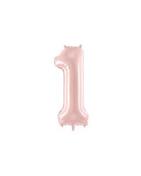 Foil Balloon Number ''1'', 72cm, light pink