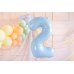 Foil Balloon Number ''2'', 72cm, light blue