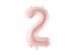 Foil Balloon Number ''2'', 72cm, light pink