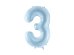 Foil Balloon Number ''3'', 72cm, light blue
