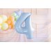 Foil Balloon Number ''4'', 72cm, light blue