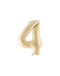 Foil Balloon Number ''4'',72cm, beige