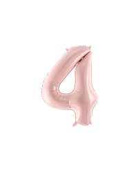 Foil Balloon Number ''4'', 72cm, light pink