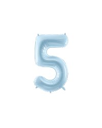 Foil Balloon Number ''5'', 72cm, light blue