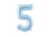 Foil Balloon Number ''5'', 72cm, light blue