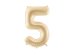 Foil Balloon Number ''5'', 72cm, beige