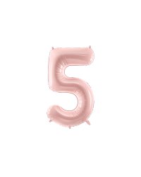 Foil Balloon Number ''5'', 72cm, light pink