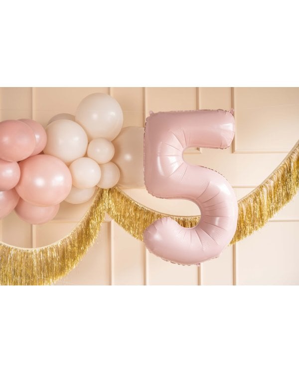 Foil Balloon Number ''5'', 72cm, light pink