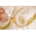 Foil Balloon Number ''6'', 72cm, beige