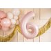 Foil Balloon Number ''6'', 72cm, light pink