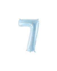 Foil Balloon Number ''7'', 72cm, light blue