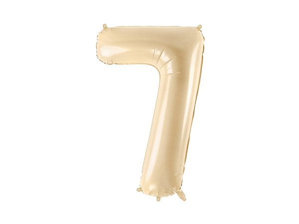 Foil Balloon Number ''7'', 72cm, beige