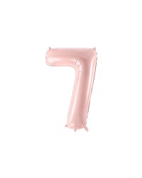 Foil Balloon Number ''7'', 72cm, light pink