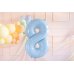 Foil Balloon Number ''8'', 72cm, light blue