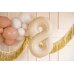 Foil Balloon Number ''8'', 72cm, beige