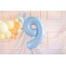 Foil Balloon Number ''9'', 72cm, light blue