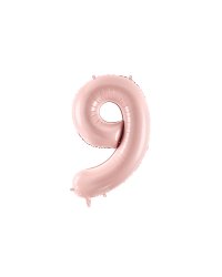 Foil Balloon Number ''9'', 72cm, light pink