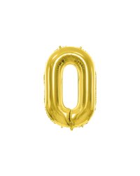 Foil Balloon Number ''0'', 72cm, light gold