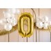 Foil Balloon Number ''0'', 72cm, light gold
