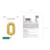 Foil Balloon Number ''0'', 72cm, light gold