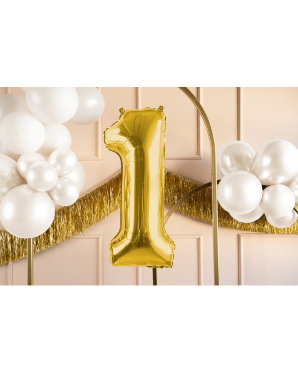 Foil Balloon Number ''1'', 72cm, light gold