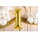 Foil Balloon Number ''1'', 72cm, light gold