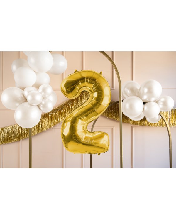 Foil Balloon Number ''2'', 72cm, light gold