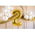 Foil Balloon Number ''2'', 72cm, light gold