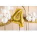 Foil Balloon Number ''4'', 72cm, light gold