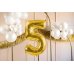 Foil Balloon Number ''5'', 72cm, light gold