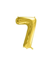 Foil Balloon Number ''7'', 72cm, light gold