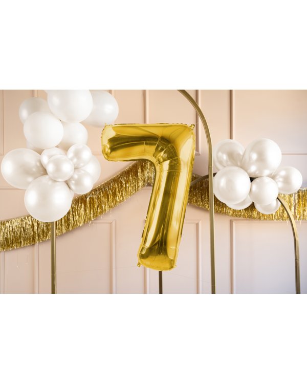 Foil Balloon Number ''7'', 72cm, light gold