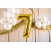 Foil Balloon Number ''7'', 72cm, light gold