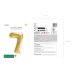 Foil Balloon Number ''7'', 72cm, light gold