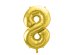Foil Balloon Number ''8'', 72cm, light gold