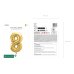 Foil Balloon Number ''8'', 72cm, light gold