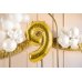 Foil Balloon Number ''9'', 72cm, light gold