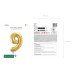 Foil Balloon Number ''9'', 72cm, light gold