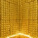 Foil balloon curtain, Gold, 72x143 cm