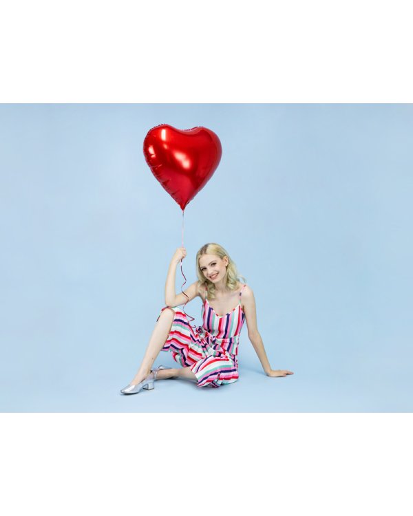 Foil Balloon Heart, 61cm, red