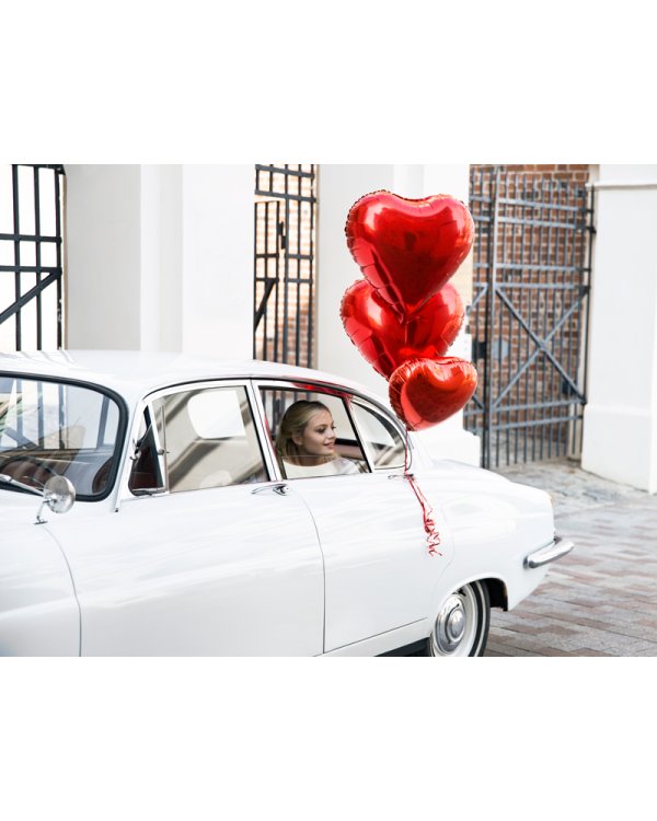 Foil Balloon Heart, 61cm, red