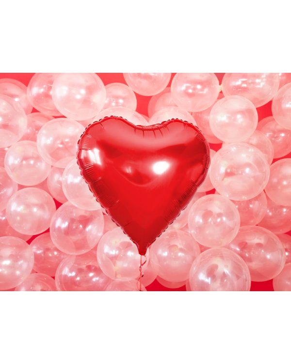 Foil Balloon Heart, 61cm, red
