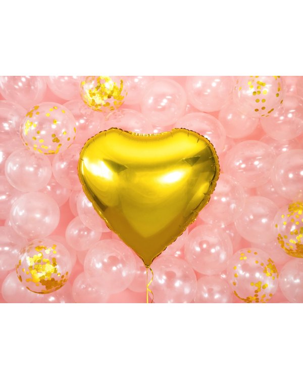 Foil Balloon Heart, 61cm, gold