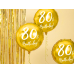 Foil Balloon 80th Birthday, gold, 45cm