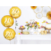 Foil Balloon 80th Birthday, gold, 45cm